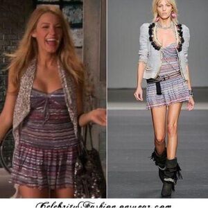 Isabel Marant Lurex Striped Multicolor Mini Dress - Celebrity Runway! NWT